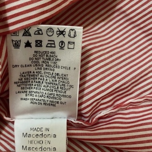 McQ by Alexander McQueen Striped Cotton Button Up Size L - Picture 7 of 7
